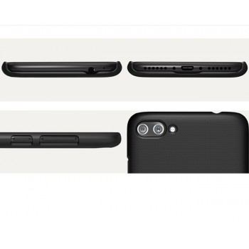 Juodas dėklas Nillkin frosted + plėvelė (ZENFONE 4 MAX ZC554KL/4 MAX PRO)